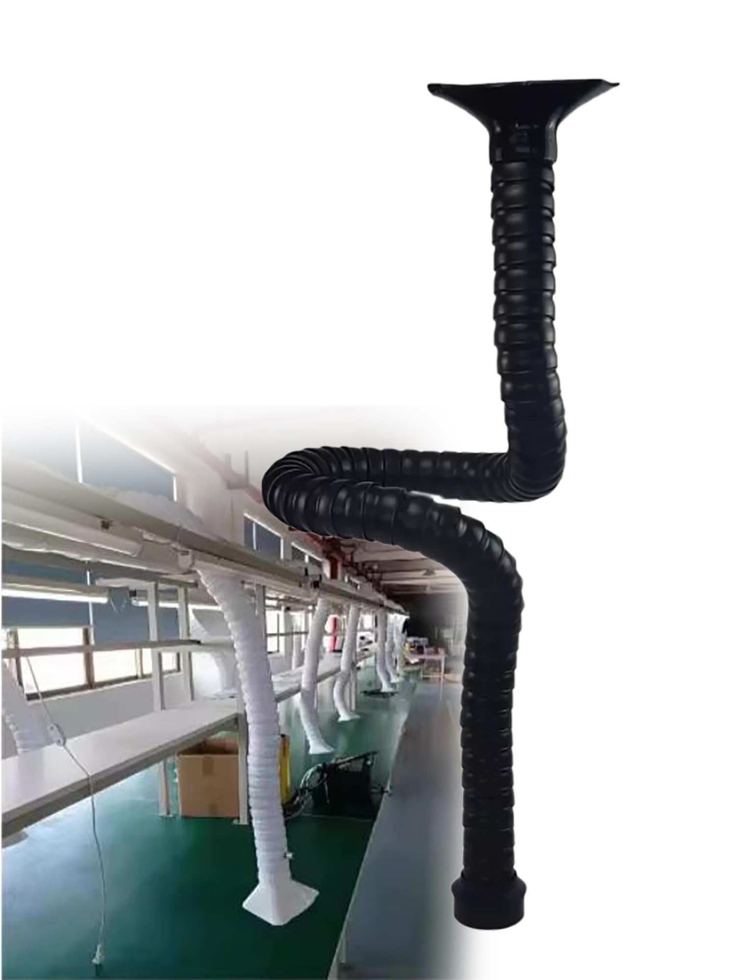 Articulated Capture Hood, Multiple Sizes(Black,50 tubes x L 80cm)