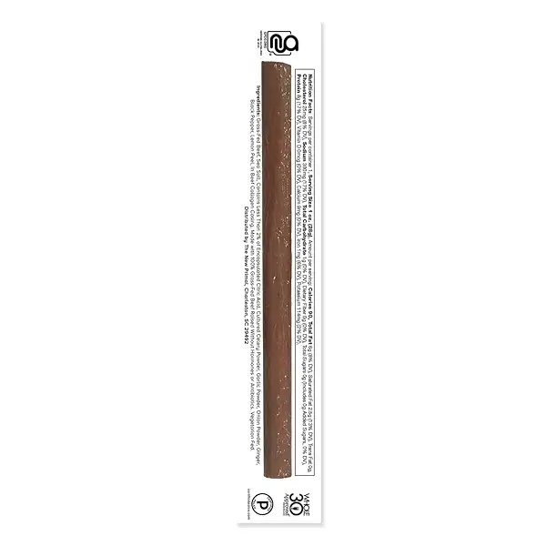 The New Primal Classic Beef Meat Stick, Whole30 Approved, Paleo, Keto, Pantry Staple, Certified Gluten Free, Low Carb, High Protein Snack, Sugar Free, Grass-fed Beef, 1 Oz, 1 Ounce (Pack of 1) 3