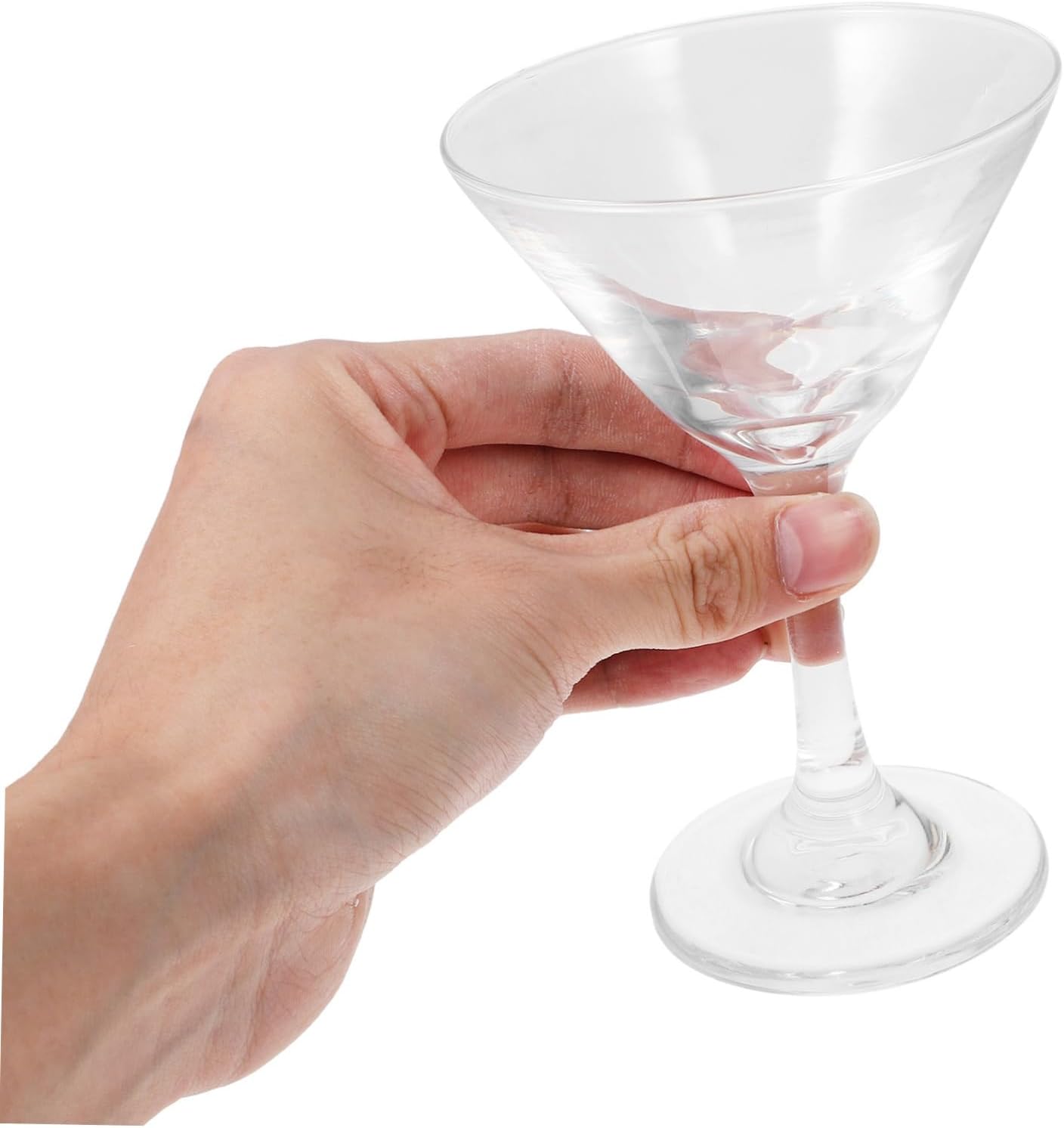PRETYZOOM 6pcs Elegant Cocktail Goblets Glassware Footed Wine Glasses for Parties Weddings Home Decor Versatile Drinking Cups for Cocktails Whiskey More