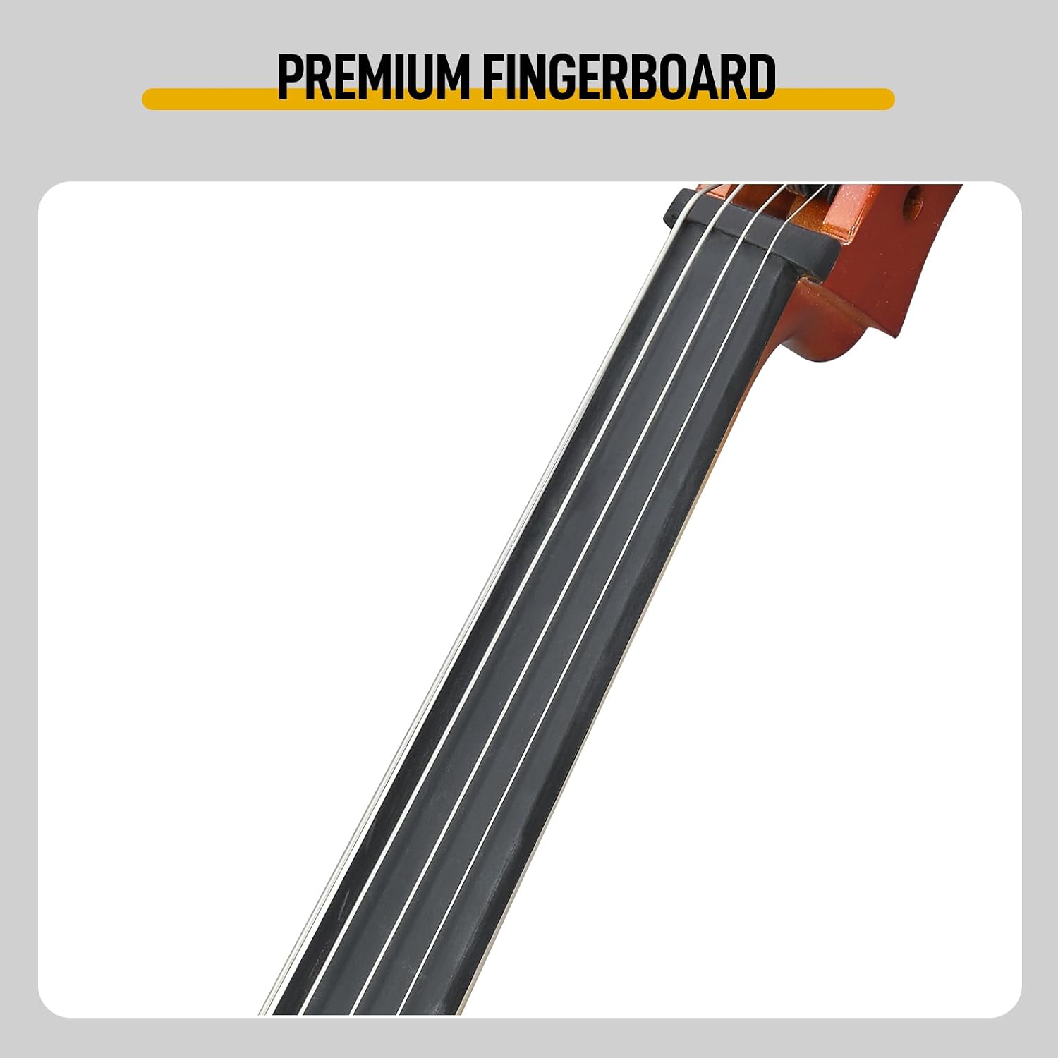 Full Size Electric Cello Kit for Adults,Beginners,Complete 4/4 Cello Set with Portable Bag, Bow, Rosin, Earphone and Connecting Line, Natural
