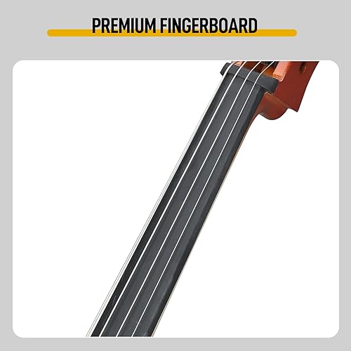 Miniatura 6 de Kit de violonchelo eléctrico de tamaño completo para adultos, principiantes, juego completo de violonchelo 4/4 con bolsa portátil, arco, colofonia
