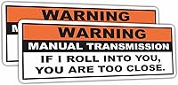 Vista 1 de (2 uds) Advertencia Divertido Vinilo Adhesivo Parachoques Pegatina Para JDM Transmisión Manual Stick Shift Coche Camión Hatchback