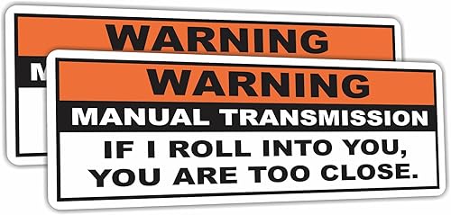 (2 uds) Advertencia Divertido Vinilo Adhesivo Parachoques Pegatina Para JDM Transmisión Manual Stick Shift Coche Camión Hatchback