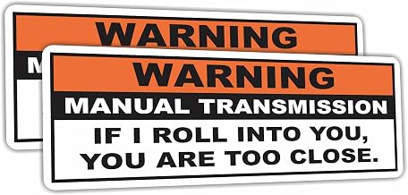 (2 pcs) Warning Funny Vinyl Decal Bumper Sticker For JDM Manual Transmission Stick Shift Car Truck Hatchback