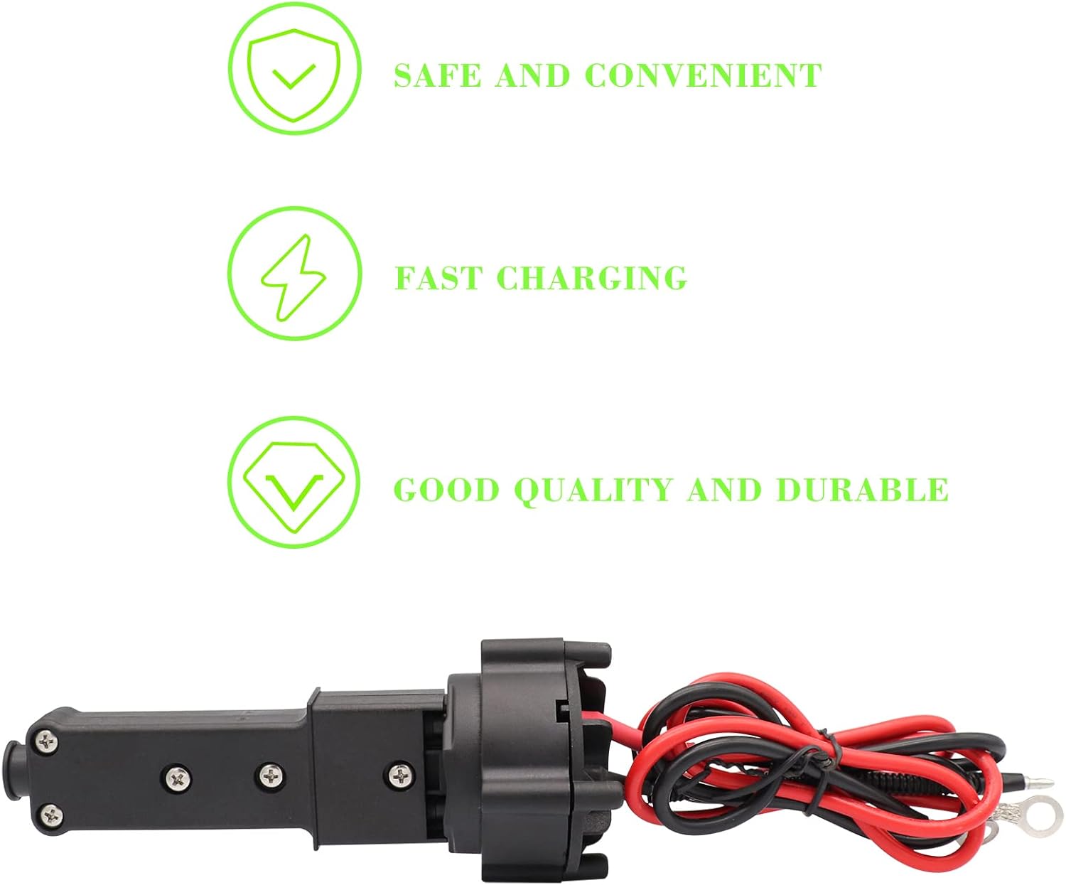 Panglong 48V Golf Cart MAC DC Charger Plug and Powerwise Receptacle Suitable for 2008-2010 Yamaha Electric Golf Cart, Replace OEM JR1-H235A-00, JW2-H6181-02