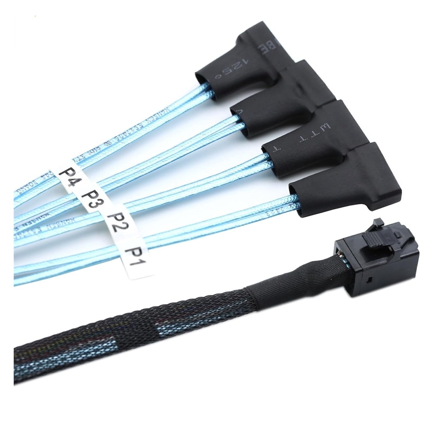 Internal S/AS HD SFF-8643 Cord to 4 SATA 7P Male Server Cable(0.5m)