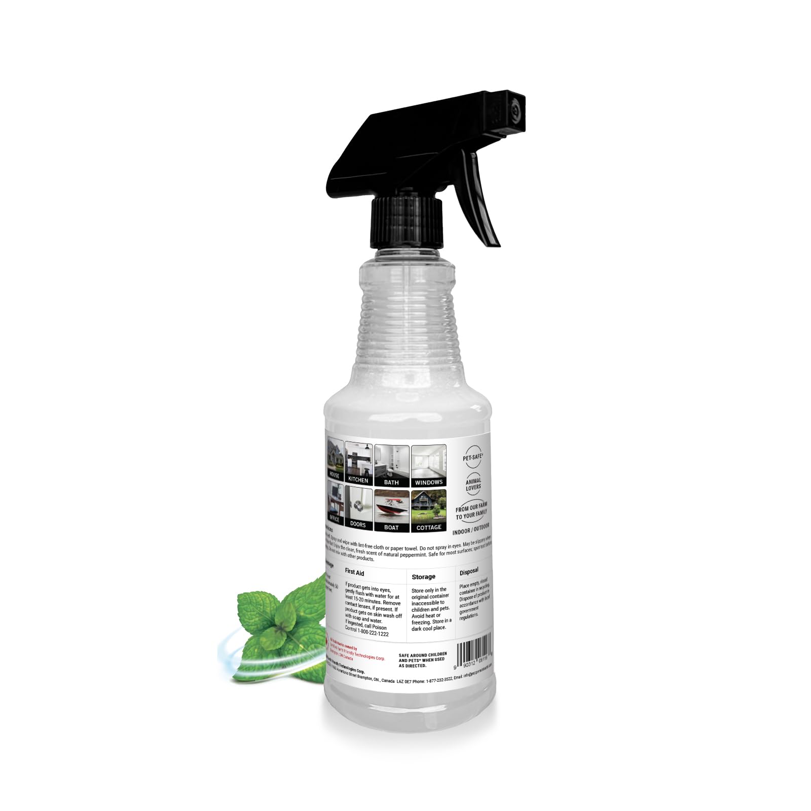 POWERMINT Multi-Surface Cleaner, Natural Peppermint Scent, Non