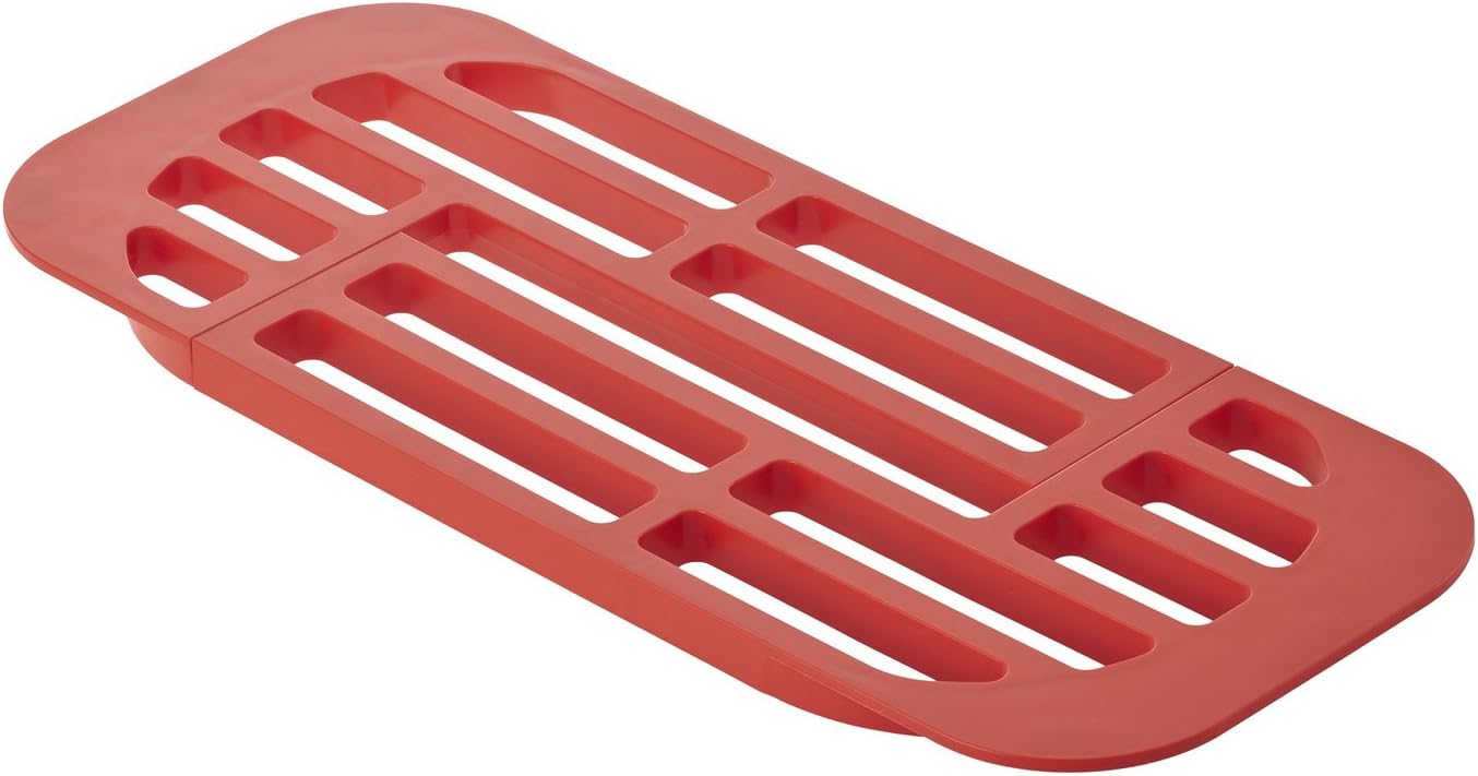 Yamazaki Industries 2895 Plastic Telescopic Drainer, Aqua, White