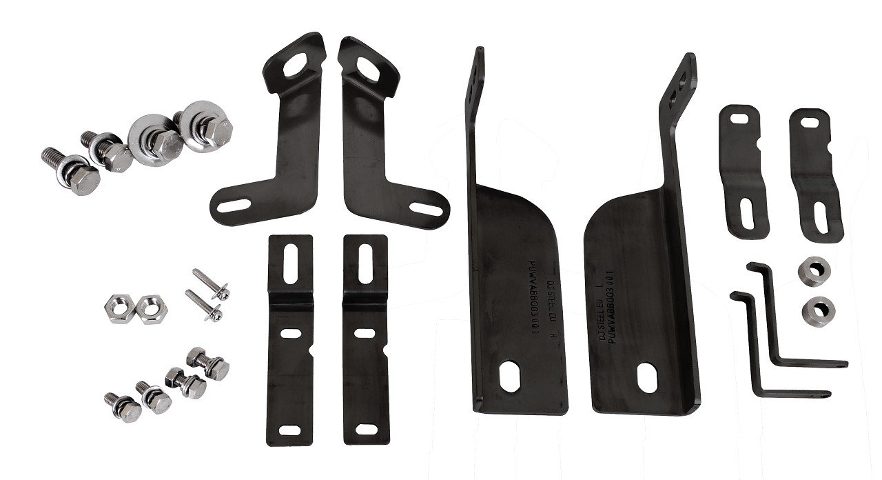 Barra di protezione anteriore Hansen Styling Parts NERA ø89mm con protezione antincastro, omologazione CE/ABE, compatibile con VW Amarok (2010-2020)