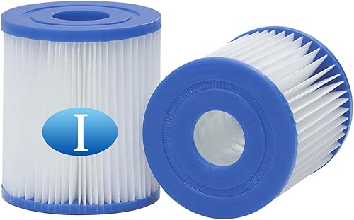IMee Cartucho de filtro de piscina tipo I, repuesto de cartucho de filtro de spa de piscina tipo 1, cartucho de filtro de bañera de hidromasaje (2