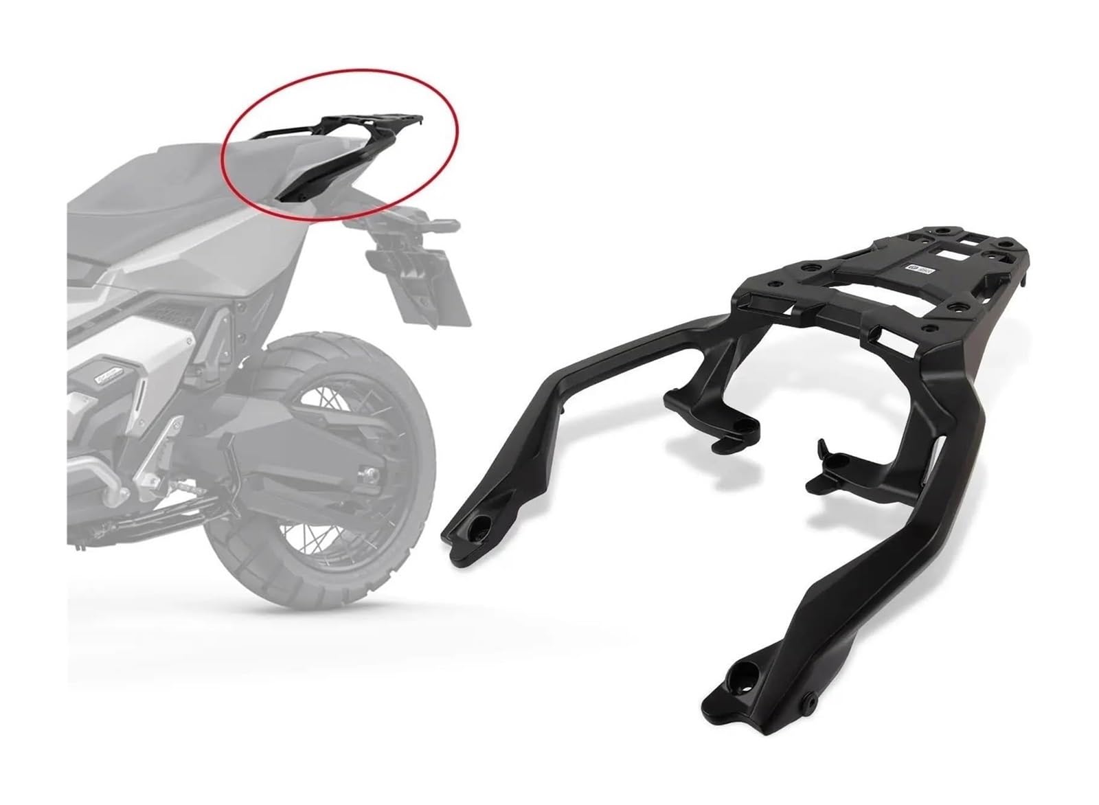 Per FO&RZA 750 NC 750 XADV 750 2021-2024 Moto Coda Posteriore Cremagliera Scatola Dei Bagagli Staffa Sedile Posteriore Portapacchi Supporto Portapacchi Posteriore Motociclo(Style 1)
