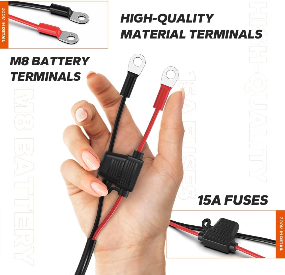 LiTime 3-Bank 10A (10A/Bank) Smart Battery Charger, 14.6V LiFePO4 Battery Charger AC-DC Charger with Fuse, LED Indicator for RV, Boat, Motorcycle, Lawn Mower, Trolling Motor and Lead Acid Battery