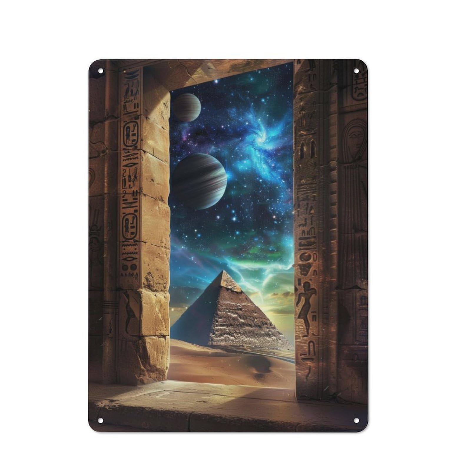 Junmoney Dimension Portal For Lounge Or Reading Corner, Rustic Tin Sign 40X30cm, For An Autumn Update To Lounge And Reading Corner