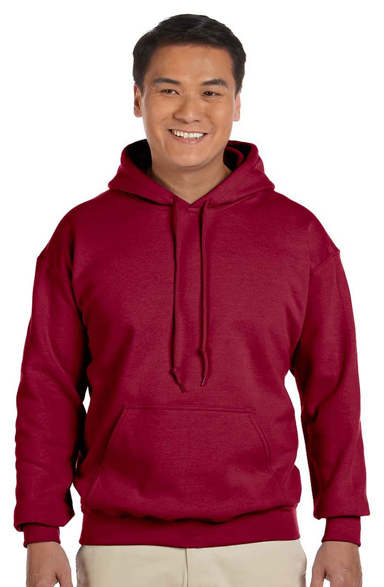 Gildan Men's Heavy Blend Drawcord Hooded Sweatshirt, Safety Pink