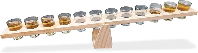 Juego de 12 Vasos Shot con Báscula de Madera - Ideas In Life miniatura 3