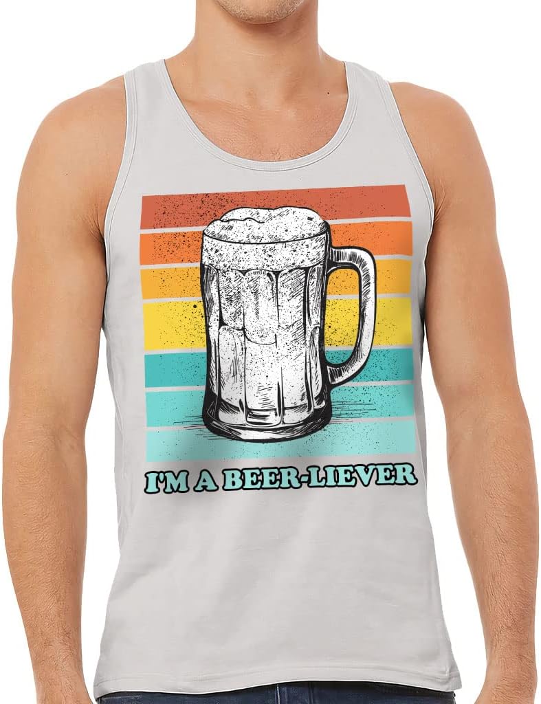 Beer Design Tank - Retro Design Workout Tank - Themed Jersey Tank