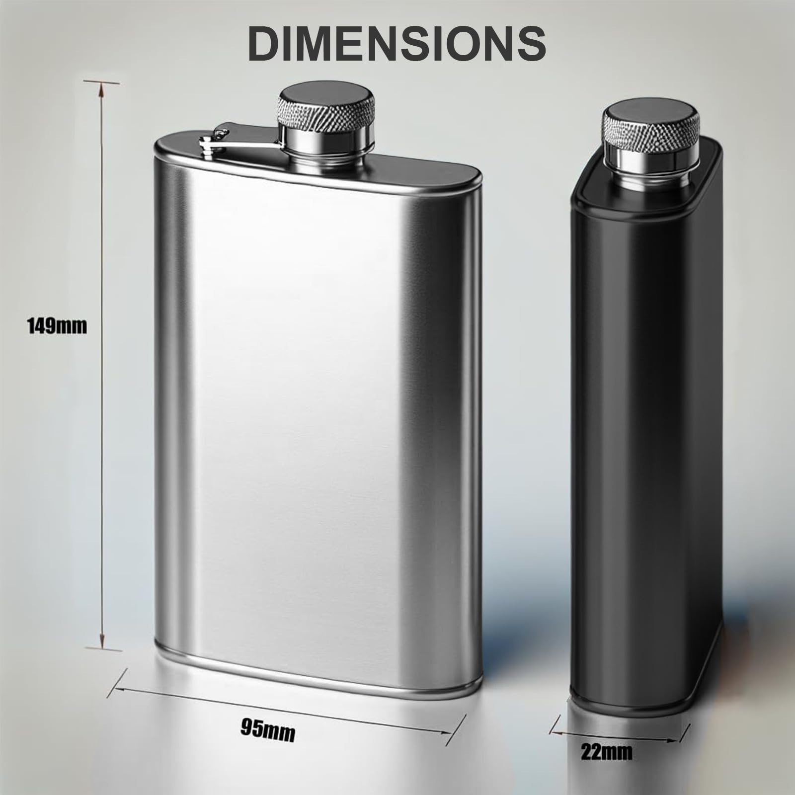 Flasque à whisky pour homme | Petite flasque à liqueur avec entonnoir et 2 verres à vin, gourde portable pour homme | Bouteille de poche hermétique pour fête