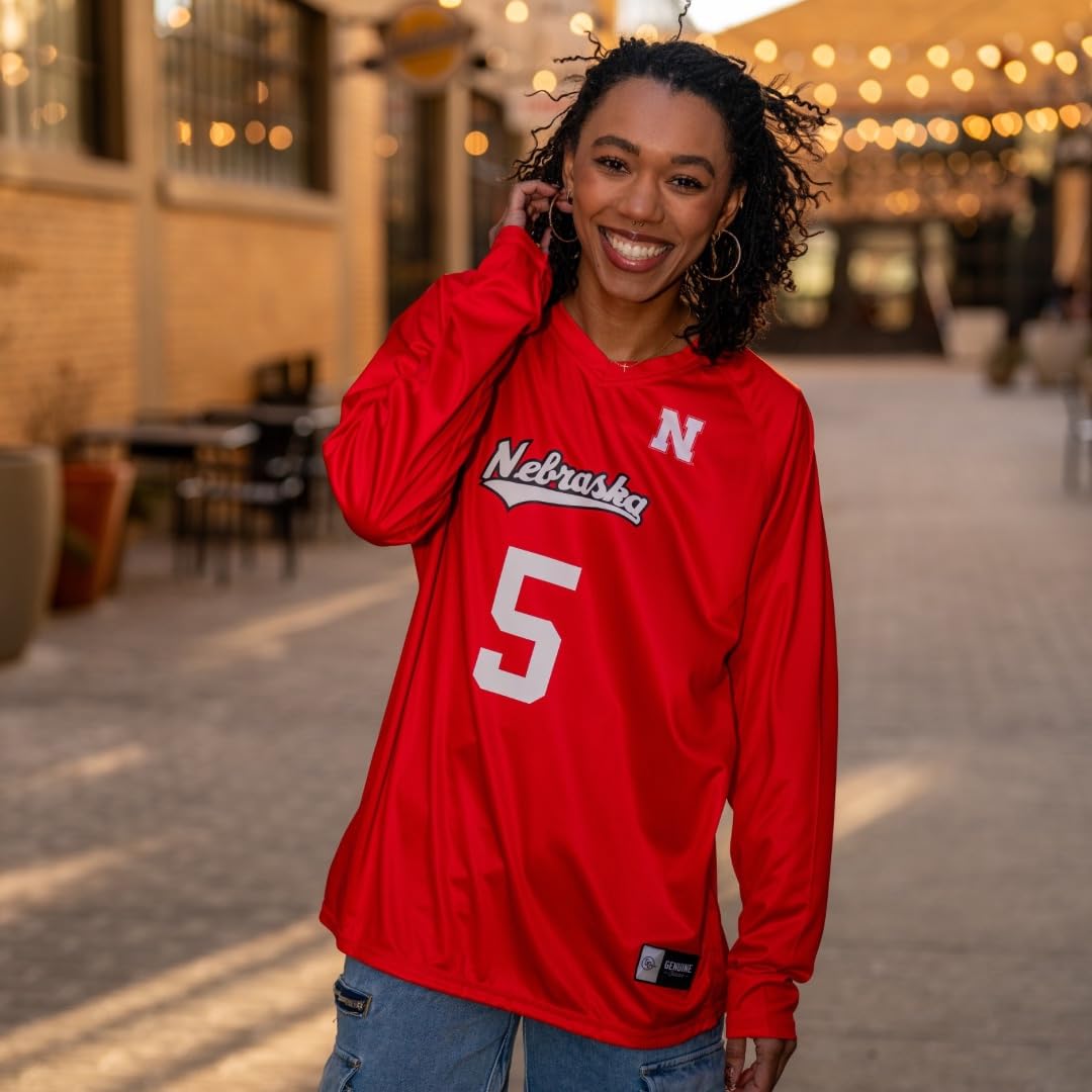 Genuine Collective Women's Standard Nebraska Cornhuskers Volleyball Jersey, Red