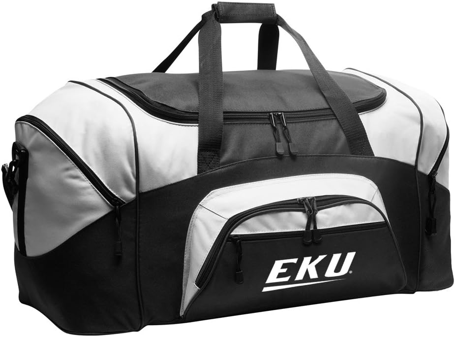 Eastern Kentucky Duffle Bag Suitcase or Gym Gear Bag - Deluxe EKU Duffle Bag (Black)