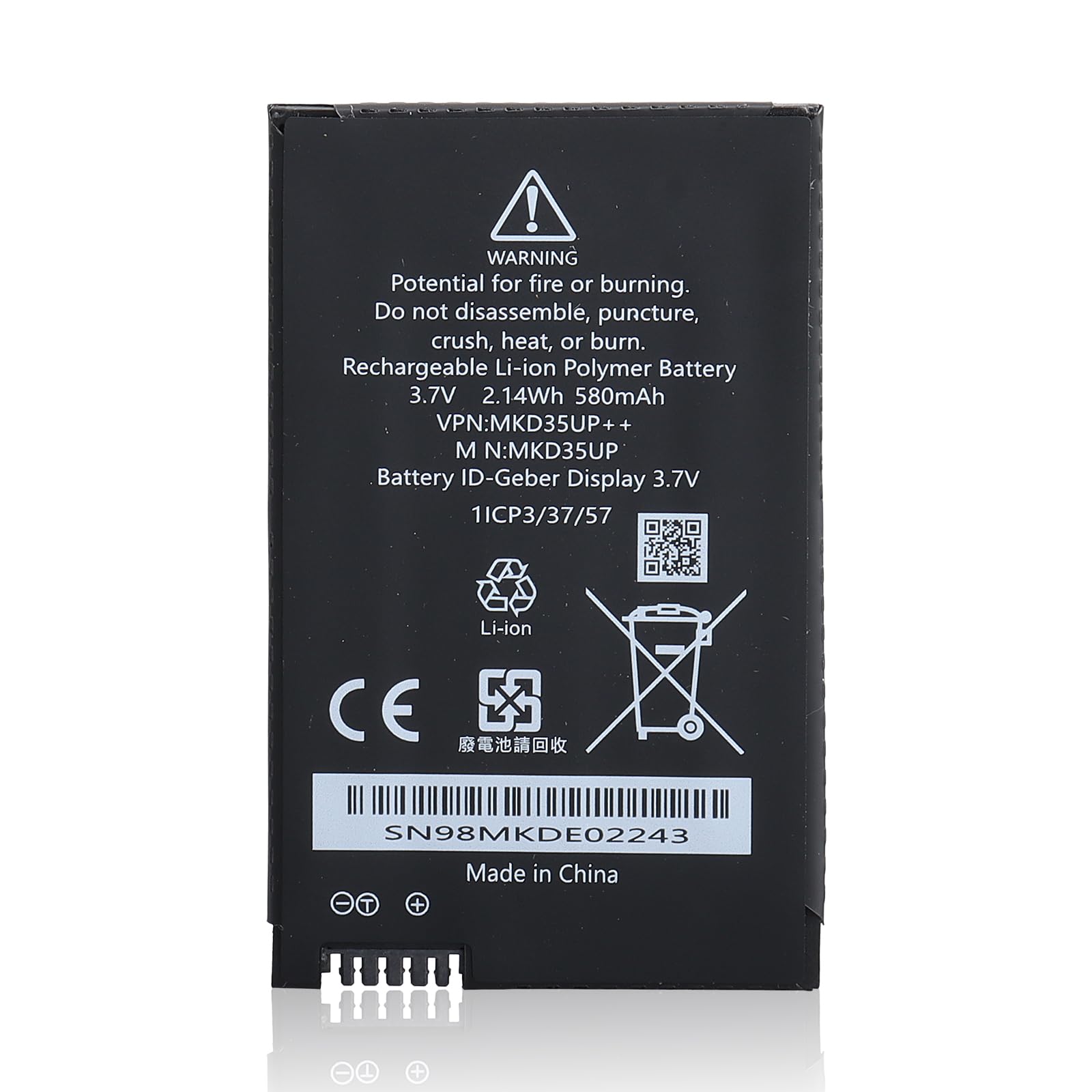 MKD35UP Batterie de rechange pour clé à distance BMW 5 6 X3 X5 X6 Series, 530le 530li 5301 730 740 745 760li i8 LCD Remote Key, GT 630I/630D Écran de donneur d'identification 3,7 V 1ICP3/3 7/57