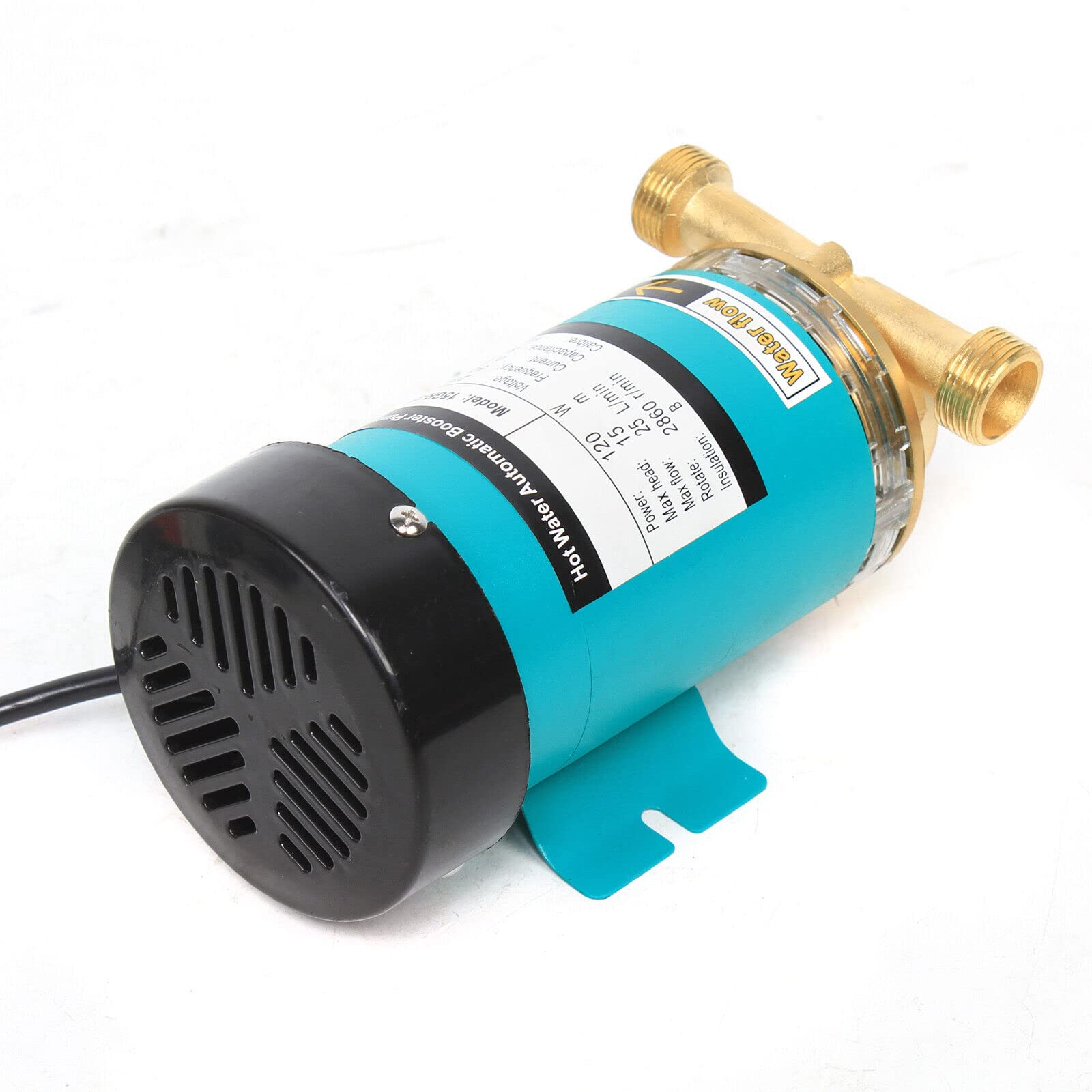 Pompa automatica booster 220 V 120 W, pompa di circolazione per acqua calda, 25 l/min, pompa di circolazione, pompa di aumento della pressione da giardino, 2850 giri/min, per doccia, giardino, aumento