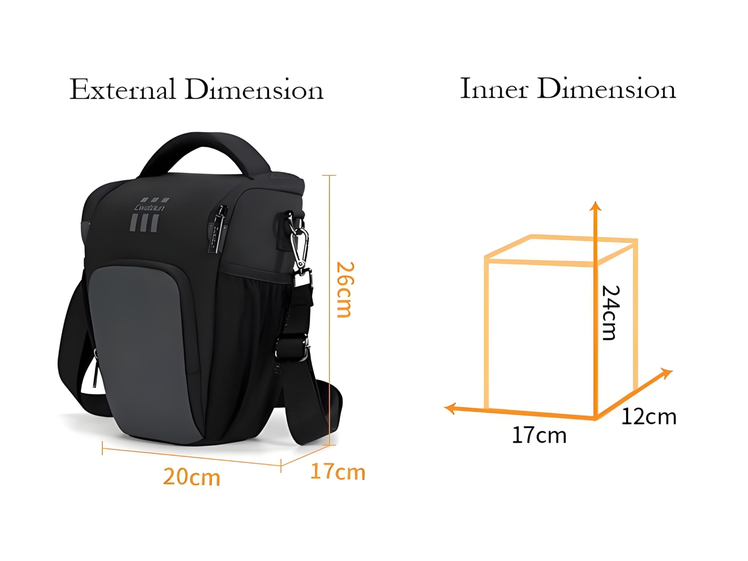 Borsa a tracolla per fotocamera DSLR e mirrorless, impermeabile, antiurto, triangolare, per fotocamera Nikon Coolpix P950, P900
