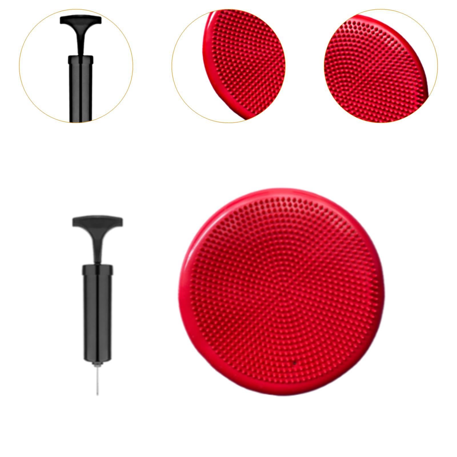 Homyl Wackelplatte Trainingsmatte Gleichgewichtskissen PVC Explosionsfest mit Strukturierter Anti Rutsch Oberfläche Aufblasbares Design für
