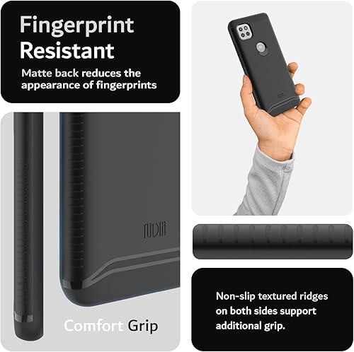 Miniatura 5 de TUDIA DualShield - Funda para teléfono Motorola One 5G ACE 2021, Fusionar a prueba de golpes, grado militar, doble capa, resistente, delgada,