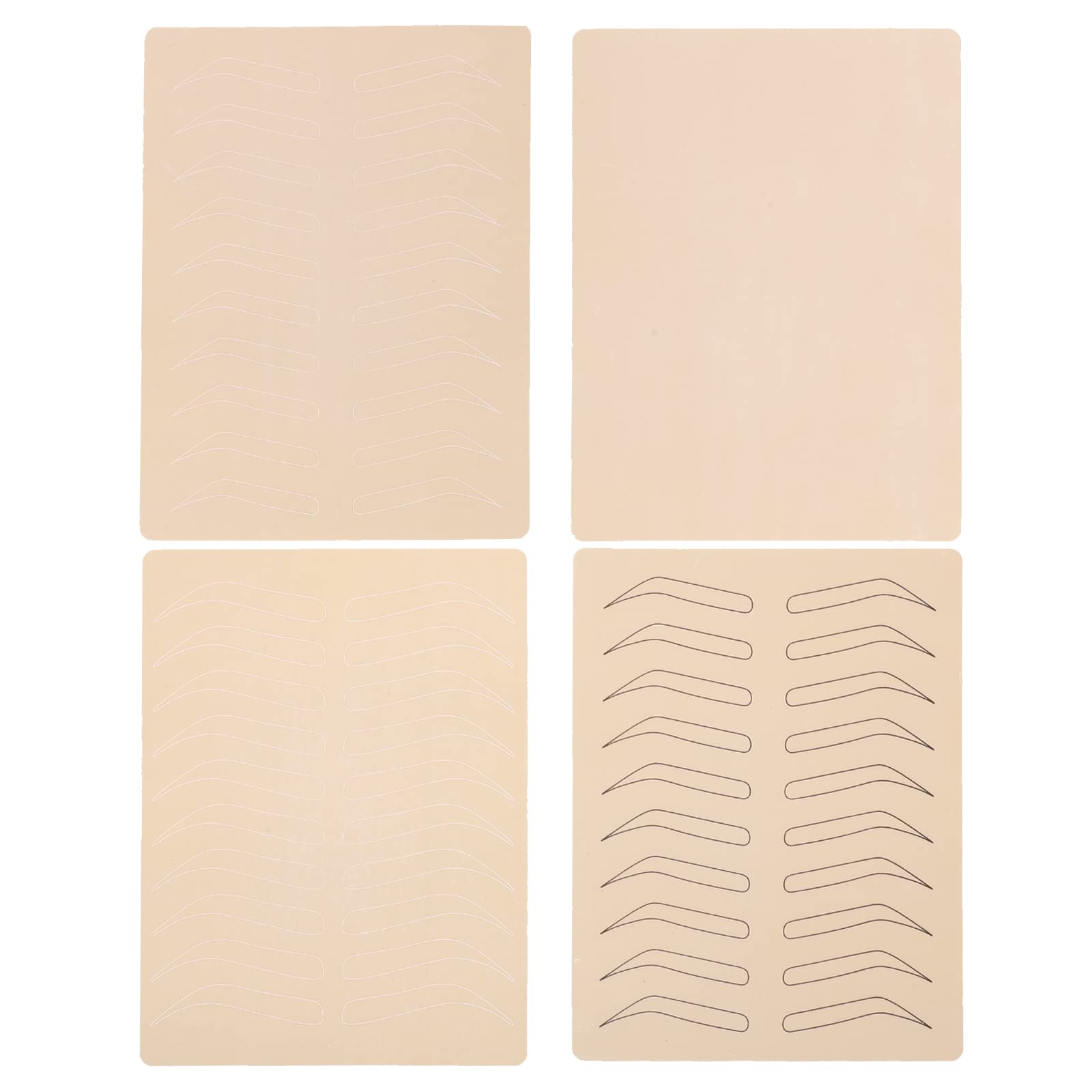 Sponsored Ad - EXCEART Microblading Practice Skins Eyebrow Tattoo Practice Skin Microblading Latex Skin Double Sided Eyebrow Fake Skin for Beginners & Professionals Women Lady(4 Pcs)