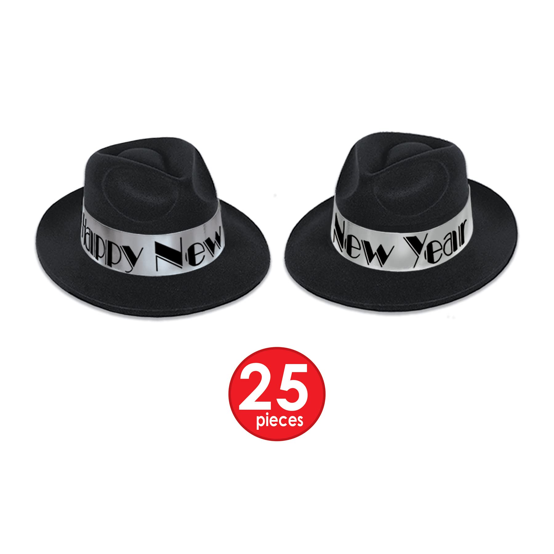 Beistle 88595BKS50 Silberne Schaukel Partygeschenke, 1 pro Packung Silver Swing Sortiment für 50 Personen, Nicht zutreffend, schwarz/silber