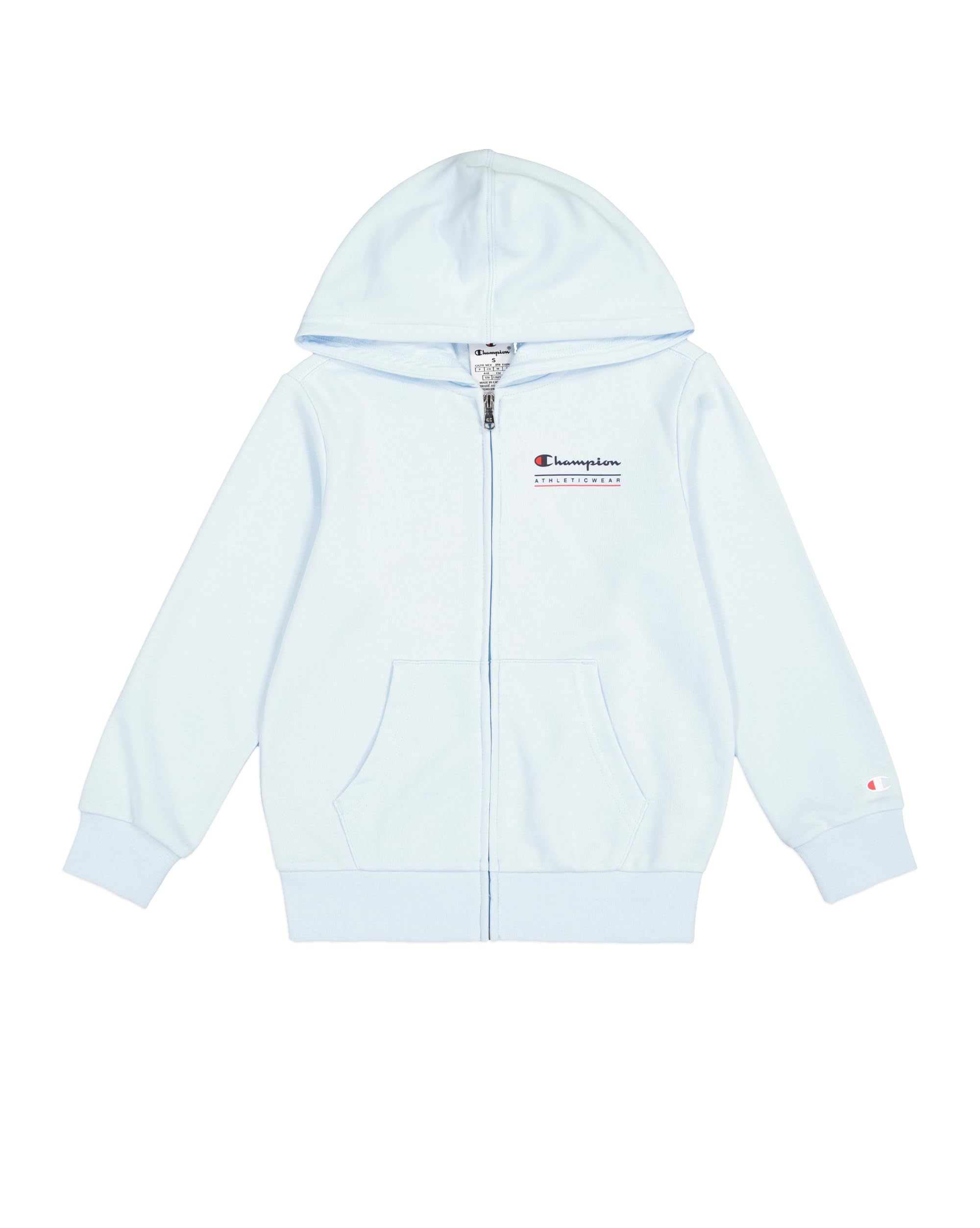 Champion Boy's Legacy Boy - Graphic Full Zip Hoodie, Blue (BS187), M
