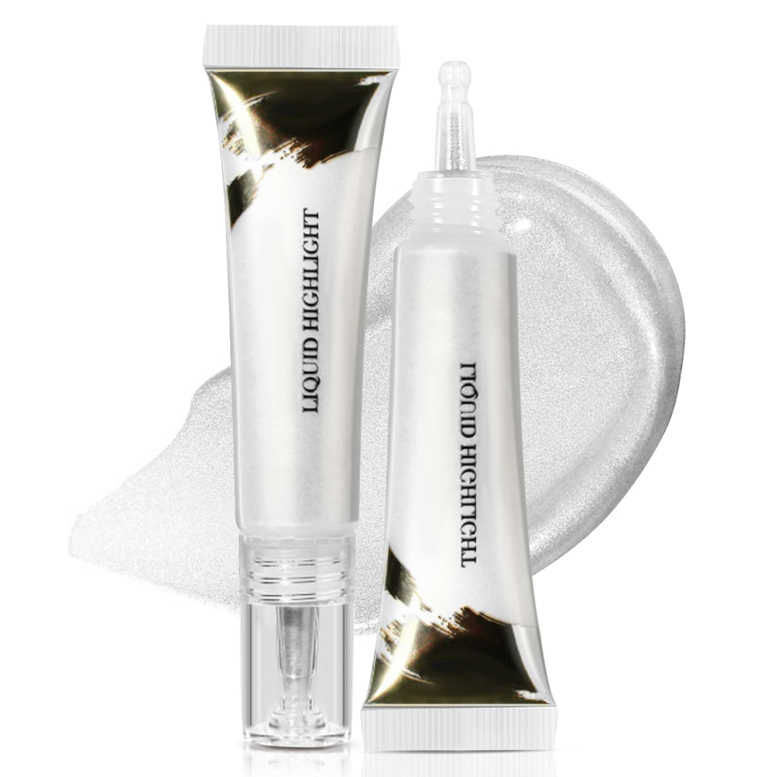 Shimmer Liquid Highlighter,Cream Smooth Formula and Non-greasy Finish,Long Lasting Illuminator Highlighter Face Enhancing Makeup,Golden Wind