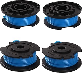 4 PCS String Trimmer Replacement Spool Line, 0.065" Replacement Autofeed Spool Line Strimmer Replacement Reflex Wire Weed Eater Spools Cord Spool Decker Strimmer Line for AC14RL3A AC80RL3