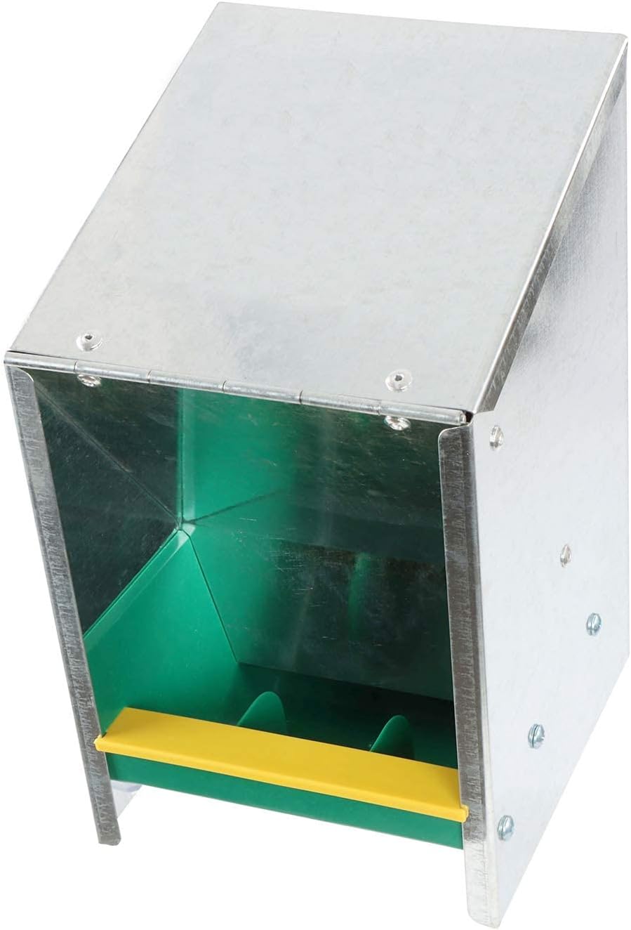 Rural365 Automatic Chicken Feeder System - 5.5 lb. Capacity Galvanized Feeder Metal Trough for Poultry and Rabbits