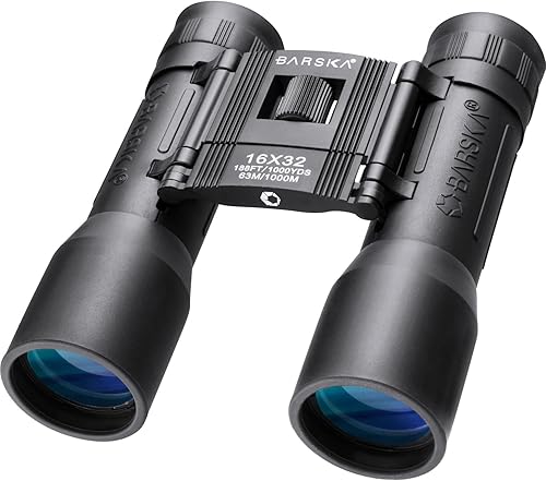 Vista 24 de Barska Lucid View Compact Binoculars – Fully Coated Roof Prism, Center Focus, Lightweight Outdoor Binoculars for Bird Watching, Hiking, and Travel