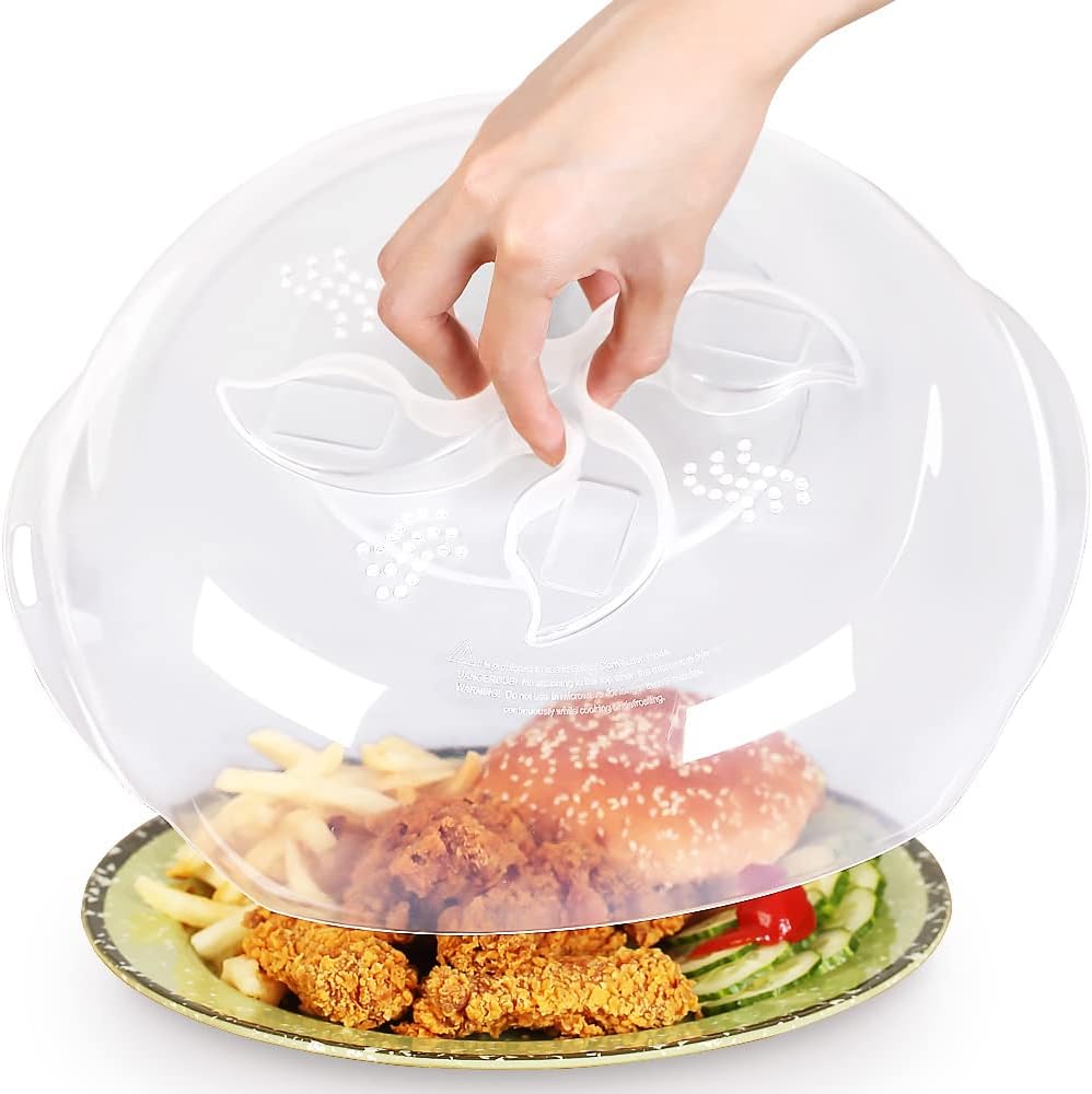 Microwave Cover for Food,Microwave Splatter Cover,Microwave Plate Cover,Microwave Splatter Guard Lid Large - Non Magnetic