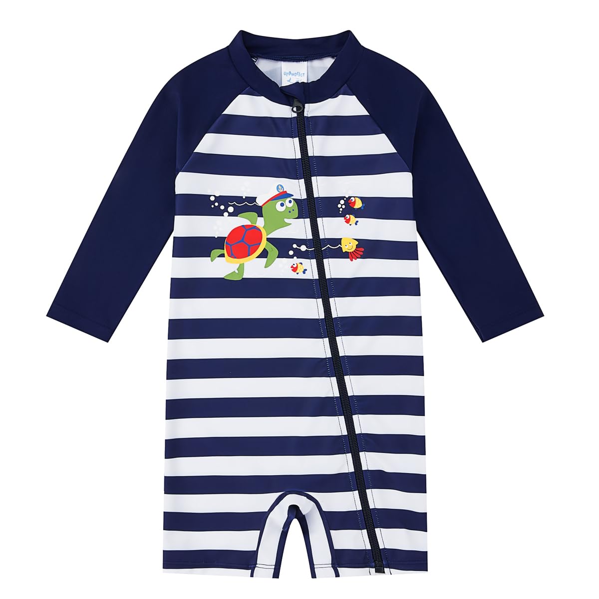 upandfastBaby Girl/Boy Swimwear Toddler Rashguard with Full-Length Zipper UPF 50+ Infant One Piece Bathing Suit