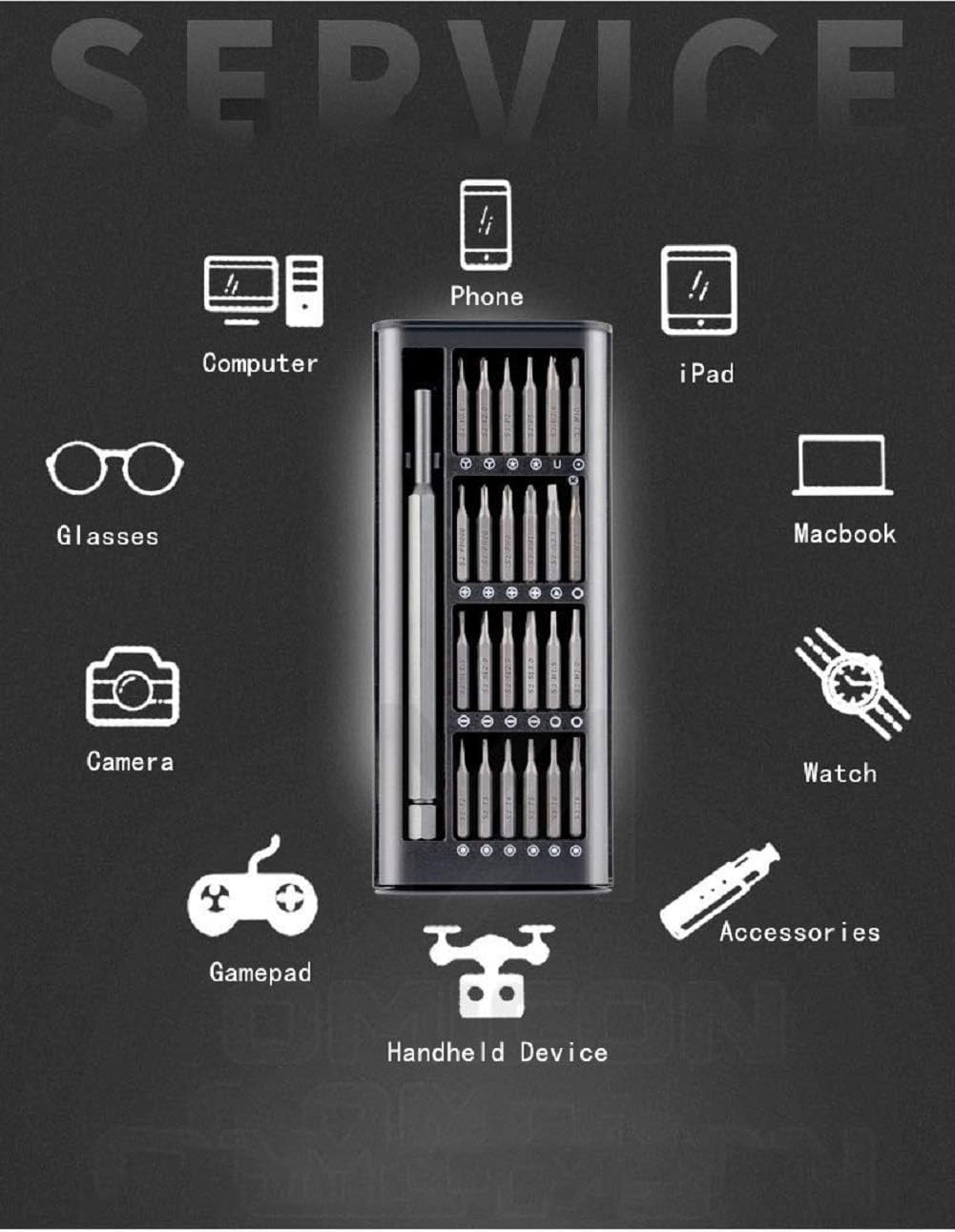 MURTISIDDH Precision Screwdriver Set, 24 in 1 Small Screwdriver Set, Magnetic Mini,Sturdy Electronic Set for Maintenance PC, Eyeglass, Mobile Practical Precision Tools Kit 3