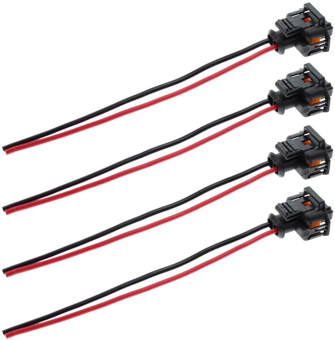 MOTOALL 4pcs Fuel Injector Plug Connector Wire Harness Wiring Pigtail for Duramax LLY LBZ LLM 6.6L Diesel Injector Control Valve GM Chevrolet GMC Vauxhall Renault Citroen Peugeot Alfa Romeo