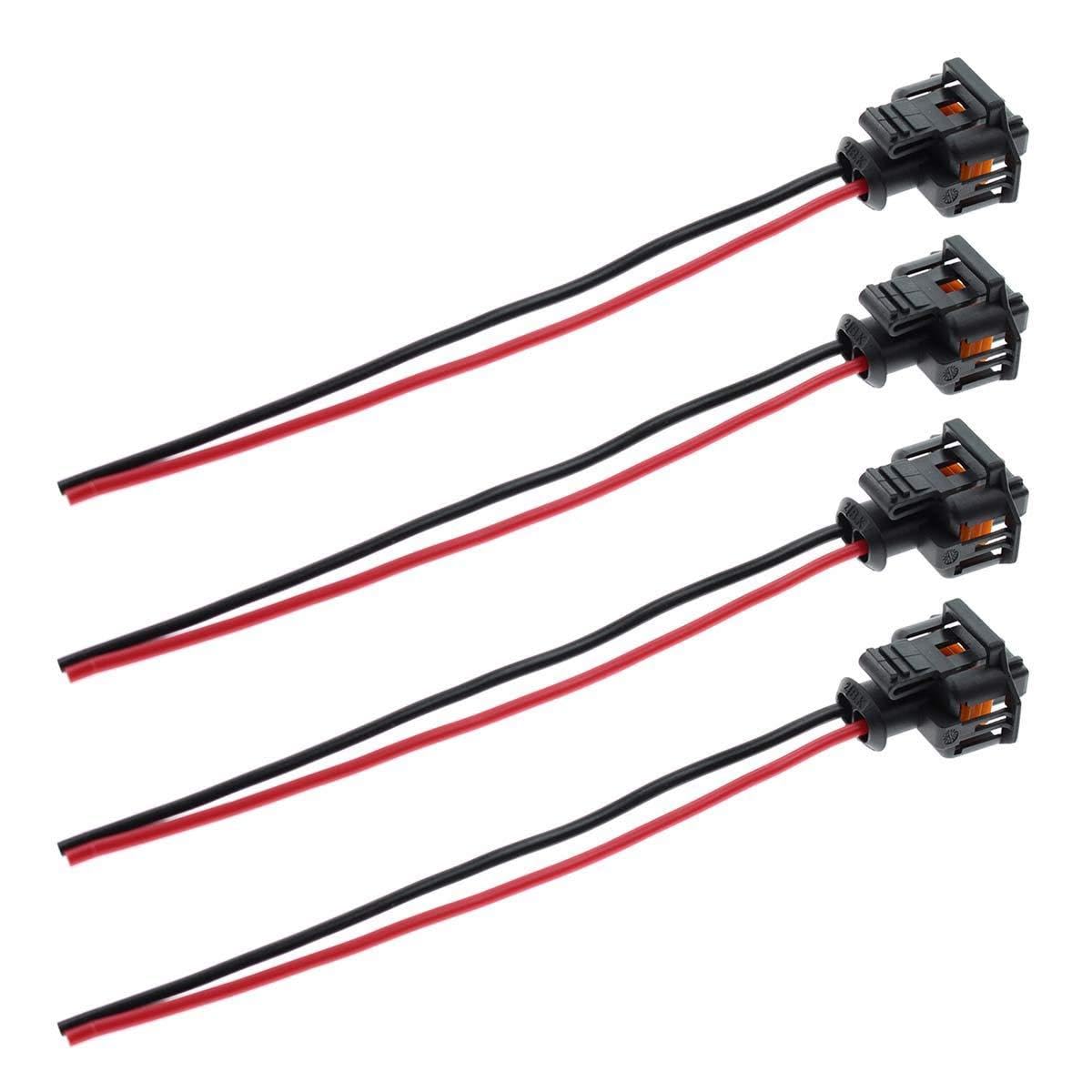 MOTOALL 4pcs Fuel Injector Plug Connector Wire Harness Wiring Pigtail for Duramax LLY LBZ LLM 6.6L Diesel Injector Control Valve GM Chevrolet GMC Vauxhall Renault Citroen Peugeot Alfa Romeo