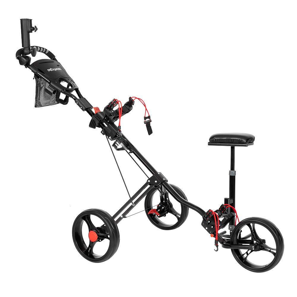 Buy PEXMOR Foldable Golf Push Cart, 3 Wheel Golf Cart with Detachable