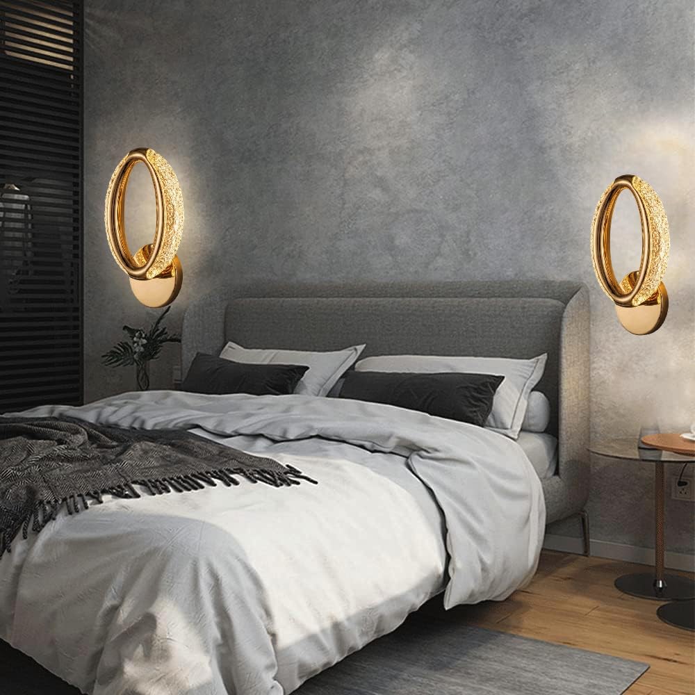 Groeien Crystal Wall Sconce - Gold Oval LED Light -6 Groeien Crystal Wall Sconce - Gold Oval LED Light -6