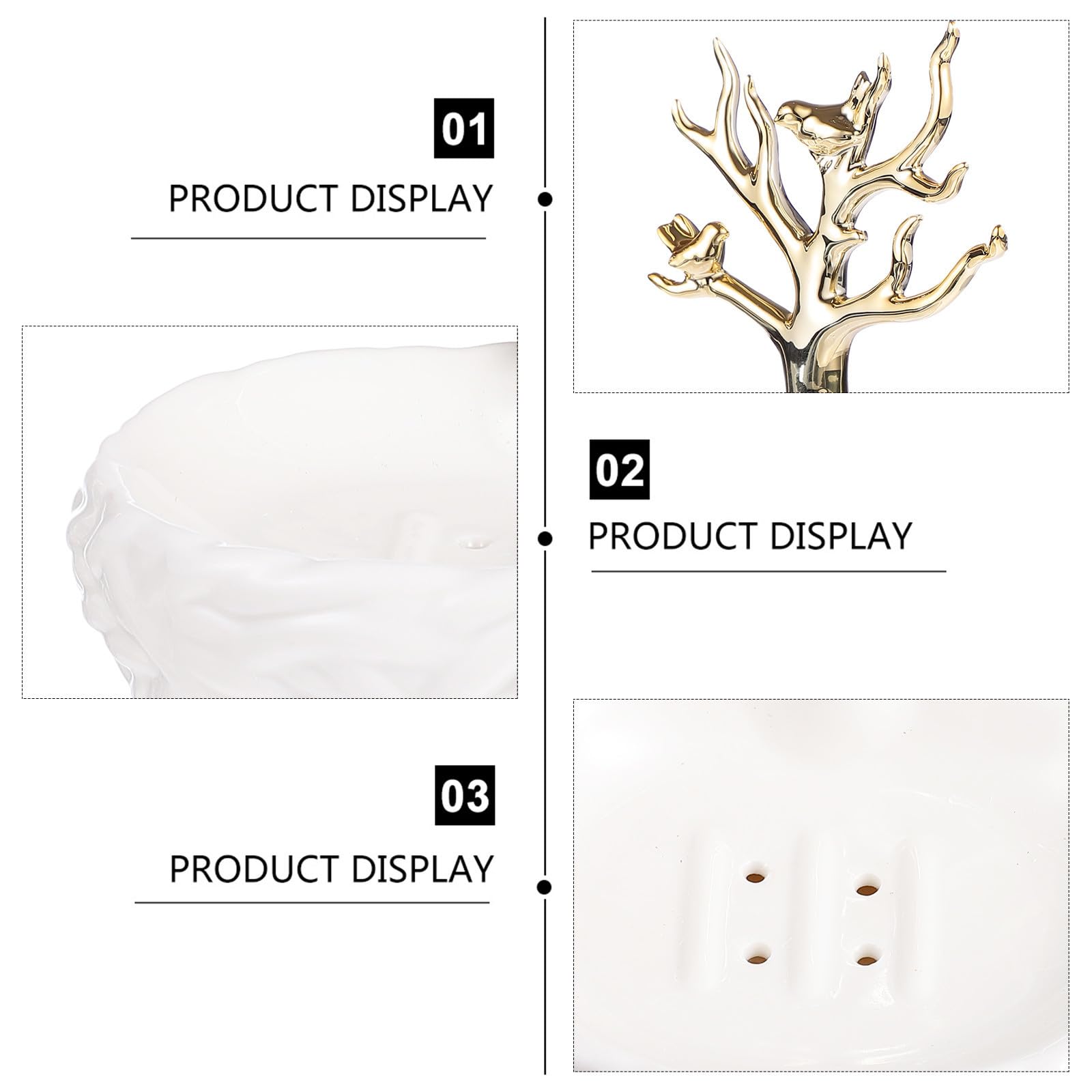 Vassoio Portasapone in Ceramica Bianco Drenaggio Creativo per Bagno e Casa, Mantiene Sapone Asciutto e Pulito Design Elegante e Funzionale
