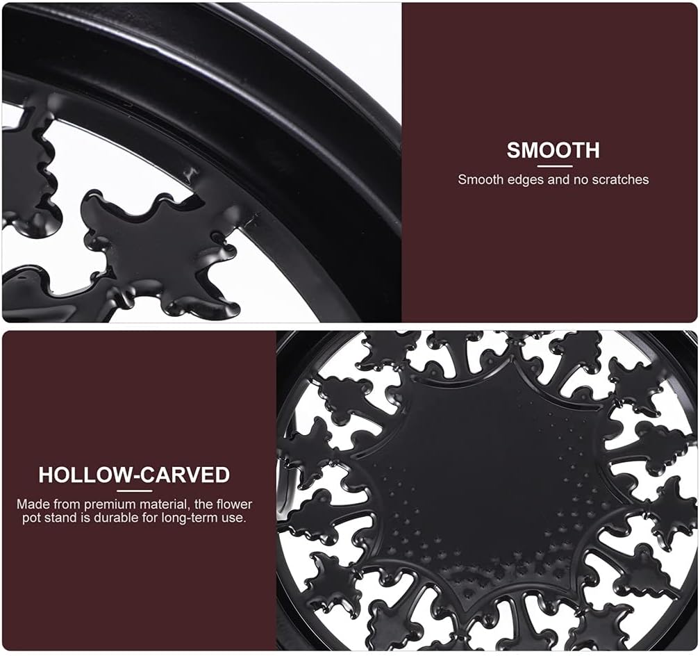 1pc Potted Plant Stand Iron Art Flower Pot Rack Flower Pot Stand(Onecolor)