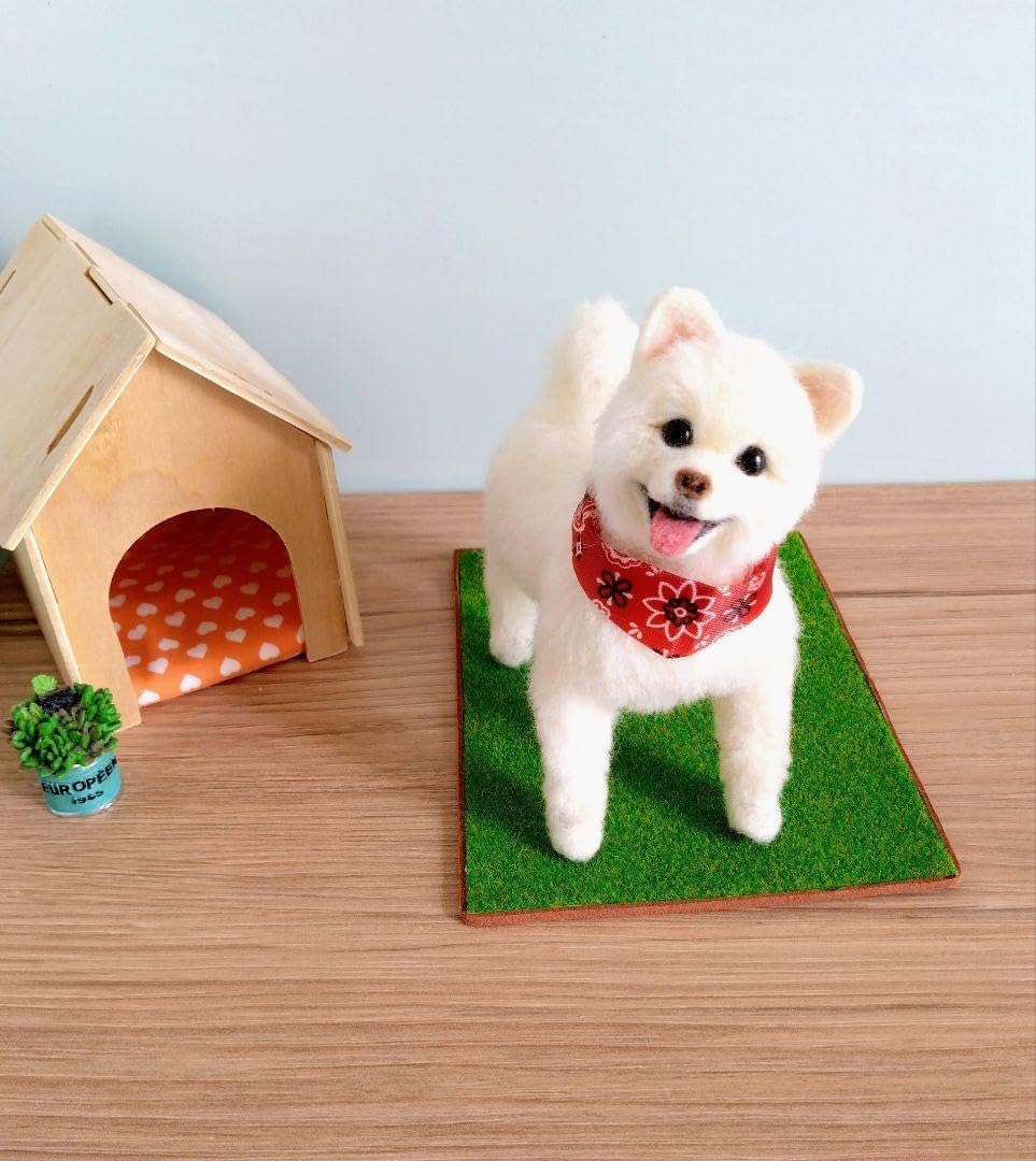 まん丸うさぎ黒だるま(福)＆うさぎちゃん2点セット羊毛フェルト