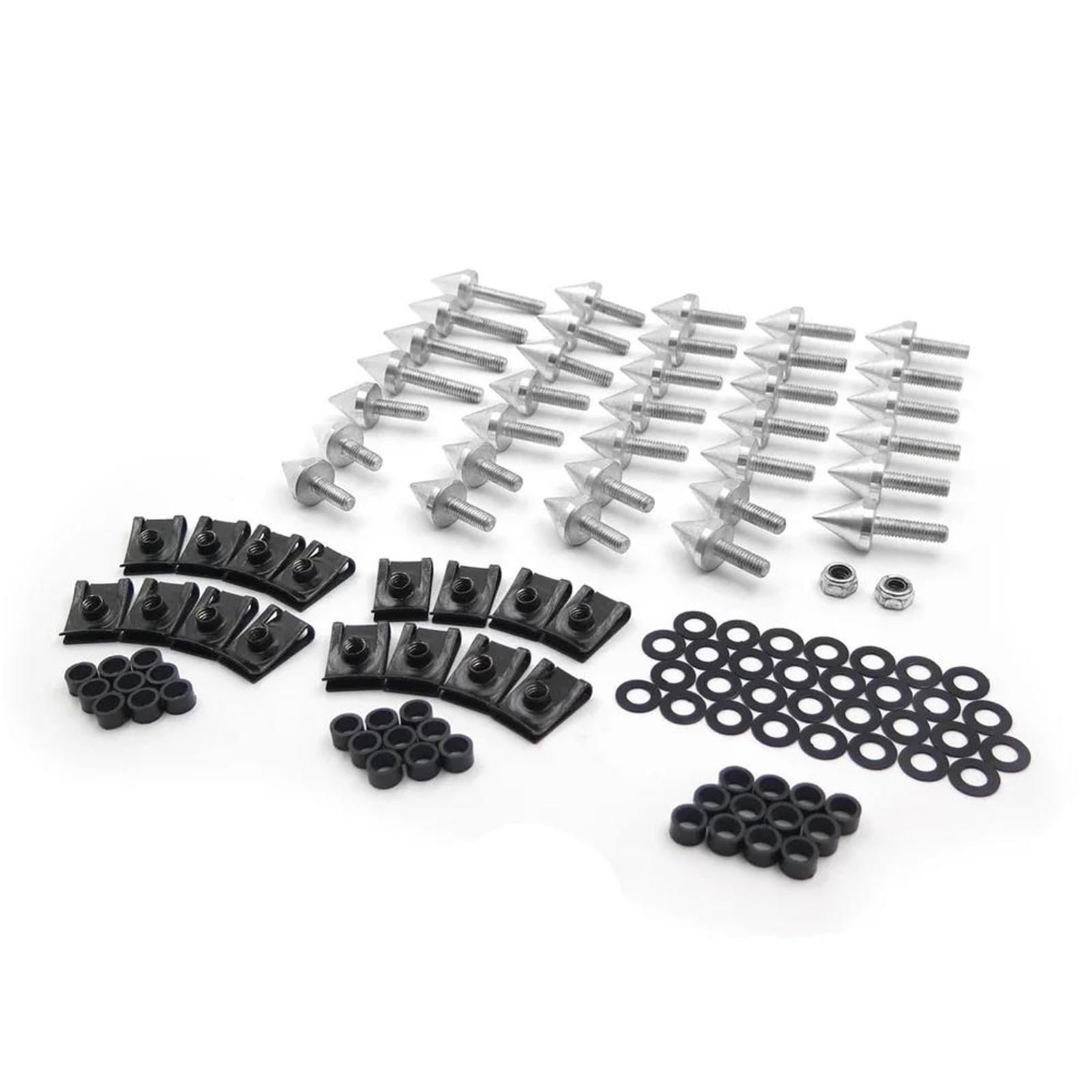 Kit Vis Carénage Aluminium Moto pour Yamaha pour YZF R1 2004-2006 Argent Outil de Fixation