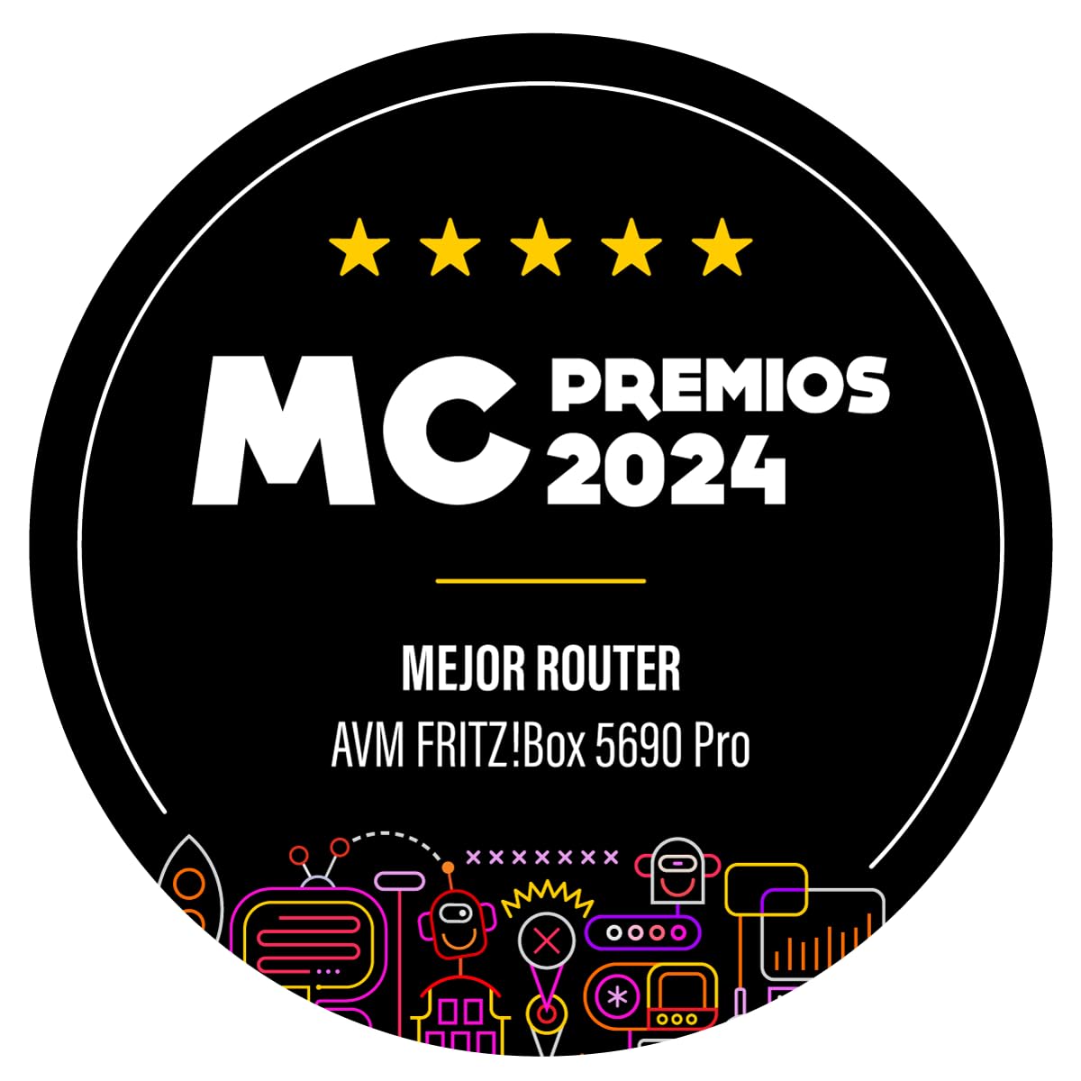 AVM FRITZ!Box 5690 Pro International - Router, WiFi 7, TriBanda con hasta 18,5 Gbps, Mesh, WAN 2,5Gb, 4 x LAN Gigabit, 1 x USB 3.1, Base DECT, Servidor Multimedia, Interfaz en Español