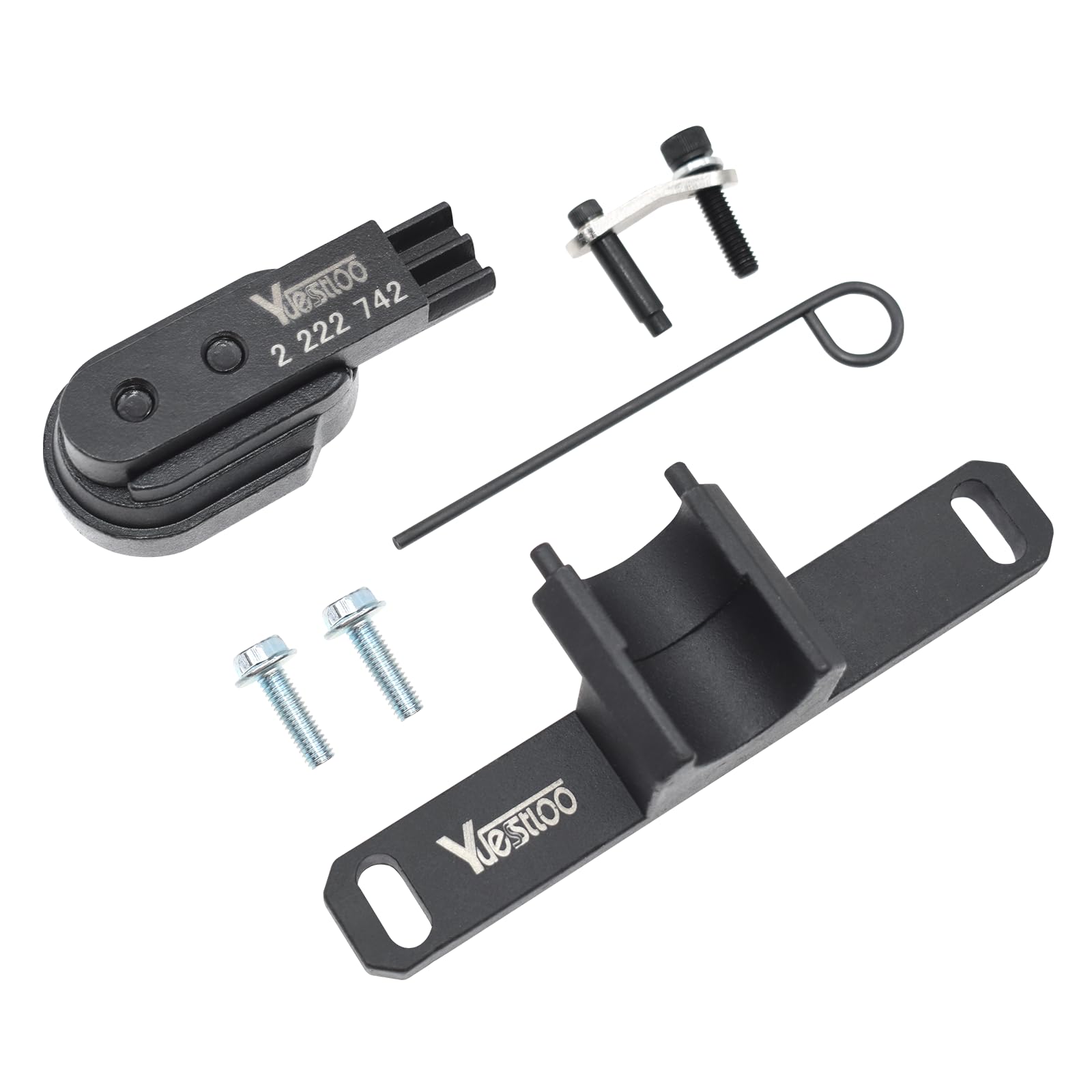Yuesstloo 2801 Flywheel Holder Flex Plate Lock Tool & 7676 Oil Seal Repair Kit with Balance Shaft & Oil Pump Alignment Tool Set, Compatible with BMW N20 N26 Engines, with Case & Gloves