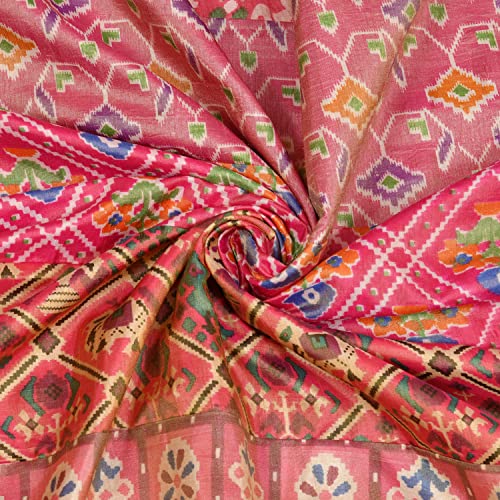 The Art Box Indian Old Silk Blend Sari Curtains, Boho Patchwork Curtains Door Window Treatment Panel Drapes For Home Décor 2 Panel (84"X42" Each Panel) #TOP5