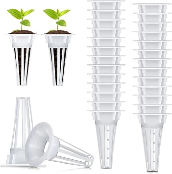 Tvoip 50Pcs Grow Baskets for Hydroponic Growing System, Seed Pod Basket Compatible with Grow Sponge Plant Growing Containers Plant Pod for Hydroponic Growing System 50 Pack Baskets